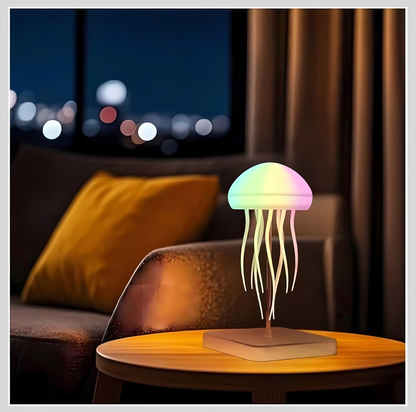RGB Jellyfish Mood Lamp with Voice Control – Color Changing Ambient Night Light for Home & Bedroom